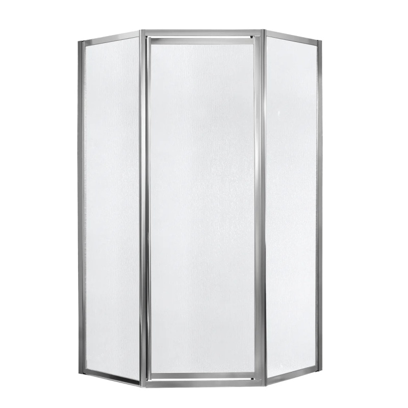 Tdna0470.Ob.Sv Tides Silver Pivot Framed Shower Door - 24" X 70" With Obscure Glass - Silver