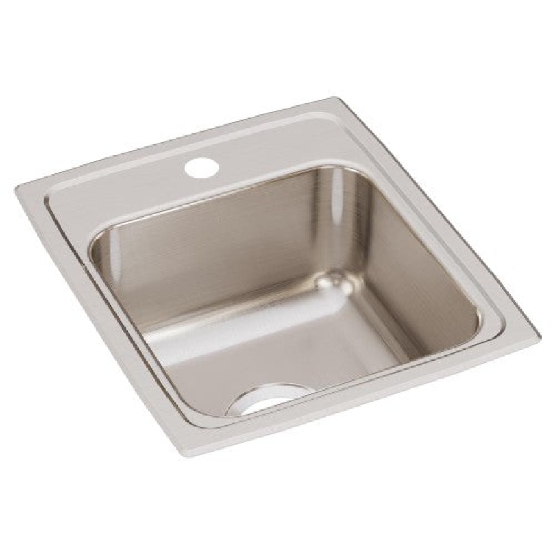 Lr15171 Lustertone Classic Stainless Steel Drop In Single Bowl Bar Sink - 15" X 17 1/2" X 7 5/8" With 1 Hole - Stainless Steel