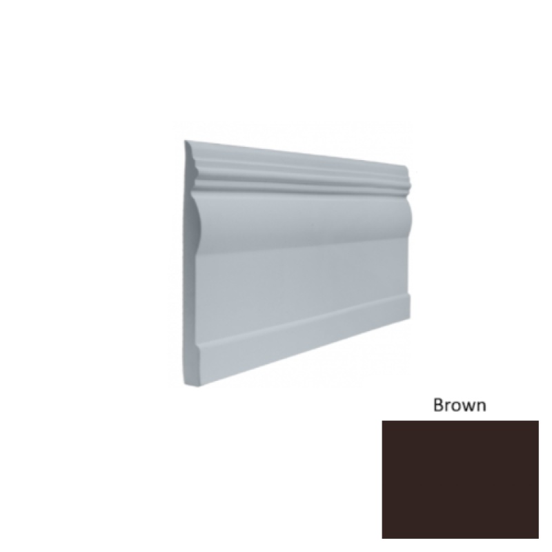 Contours #45 Novel Brown Rubber Profiled Wall Base - Satin