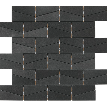 Stone A La Mod Urban Bluestone Natural Stone Mosaic - 2" X 3" Wedge - Polished