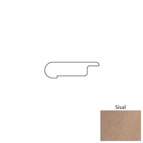 Tactility Hickory Sisal Hardwood Overlap Stair Nose – Hand Scraped, 3" x 78"