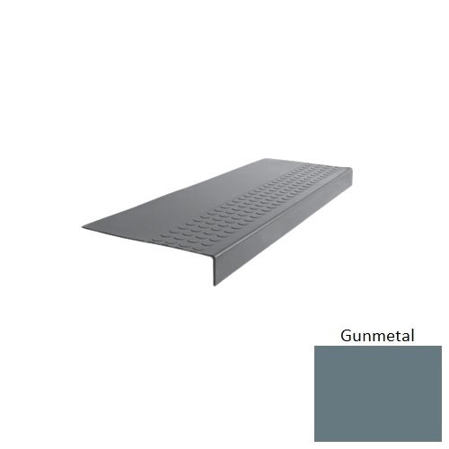 Flextones Gunmetal Type 500 Distinct Designs Rubber - 12" X 72" Stair Tread - Rbt Radial High Profile Design