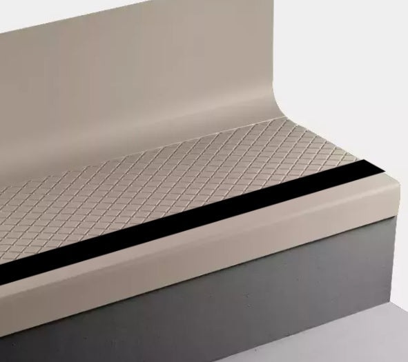Johnsonite Silk Diamond Rubber Stair Tread with Riser