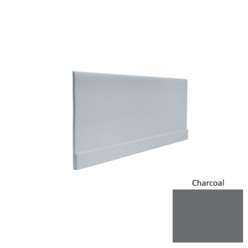 Contours #00 Simplicity Charcoal Rubber Profiled Wall Base - Satin - 4" X 8 Ft