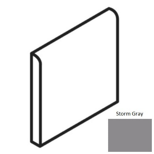 Unglazed Mosaics Storm Gray Porcelain Bullnose Trim