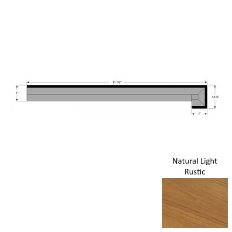 True Teak Natural Light Rustic Stair Tread