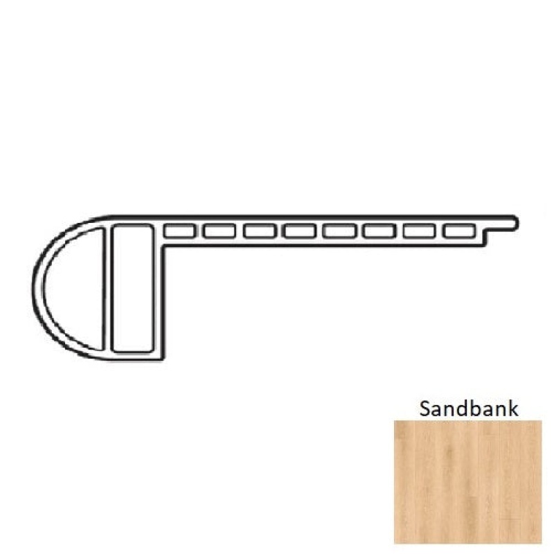 Natural Beauty Max 7 Colonial Sandbank Luxury Vinyl / Moulding Trim - 4.48" X 94.48" Stair Nose - Urethane
