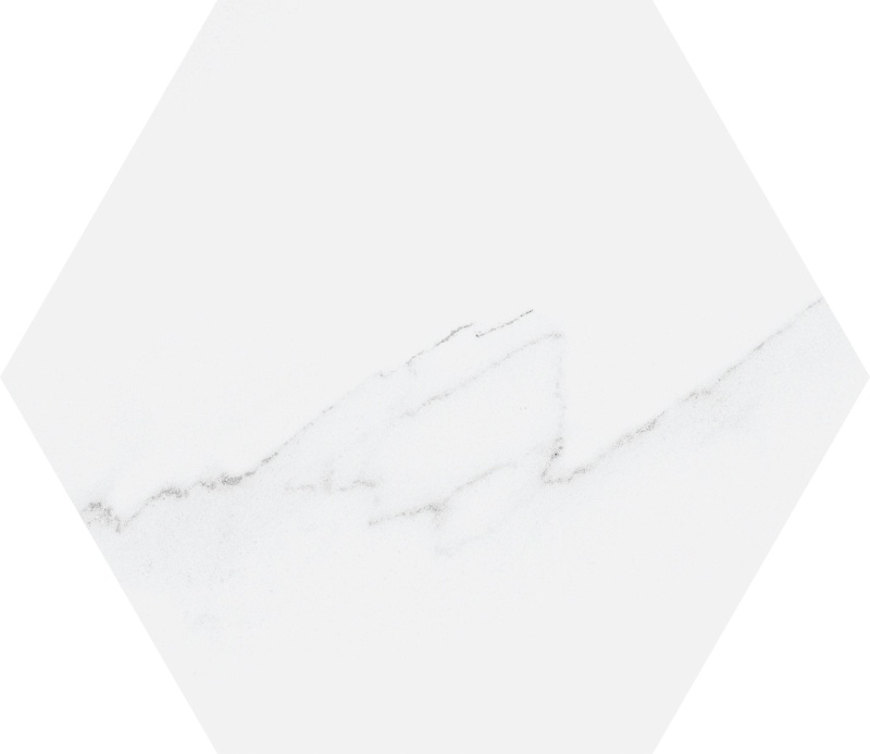Lumina Carrara Porcelain Tile - Glazed - 7" X 7" Hexagon