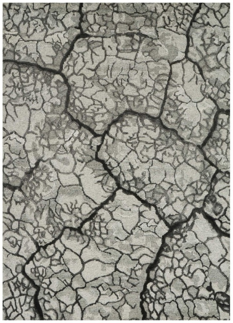 Divine Charcoal Div01 Polyester Contemporary Area Rug - 6 Ft X 8 Ft - Charcoal