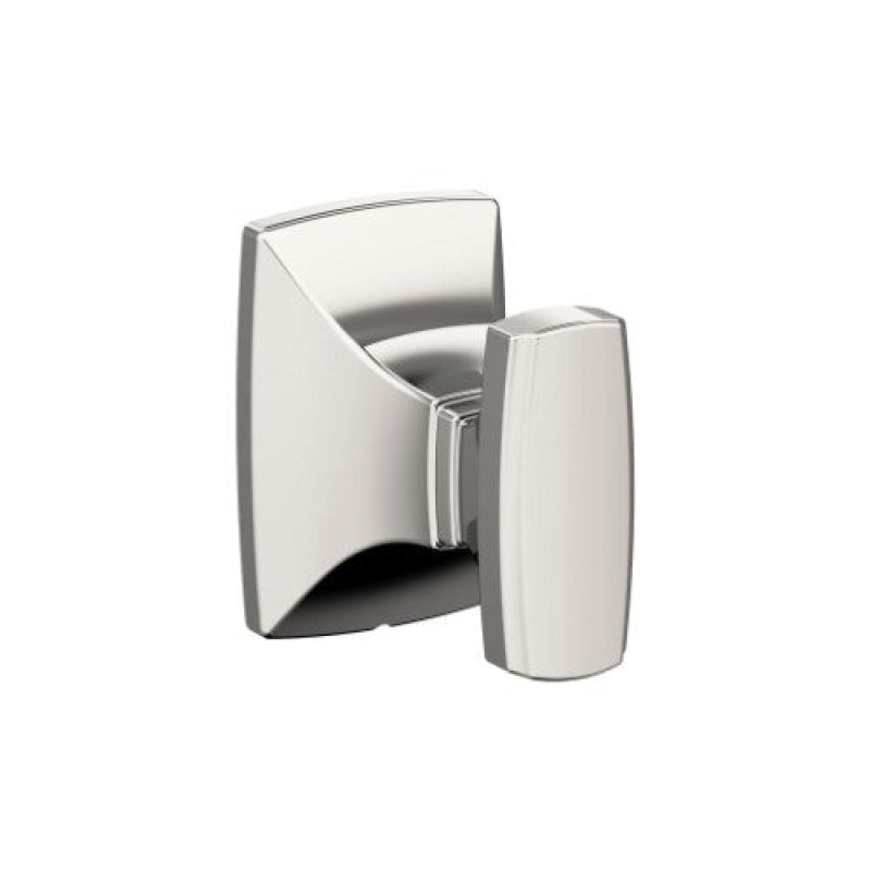 Highland Ridge Zinc Single Prong Robe Hook - Polished Nickel - 2 1/8" (54 Mm) Length