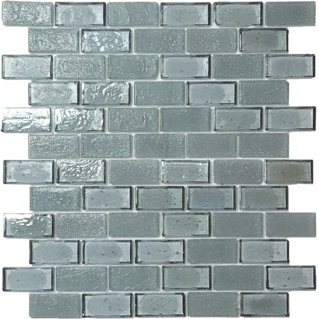 Aquatica Superior Moonlight Glass Mosaic - 1" X 2" Brick - Glossy
