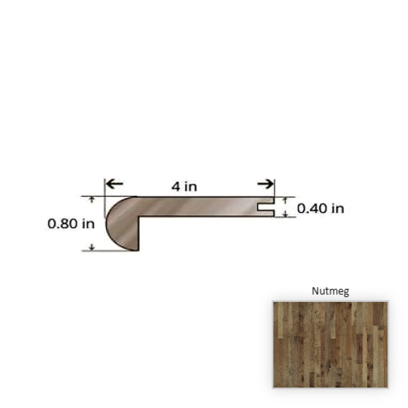 Organic Solid Hickory Nutmeg Stair Nose