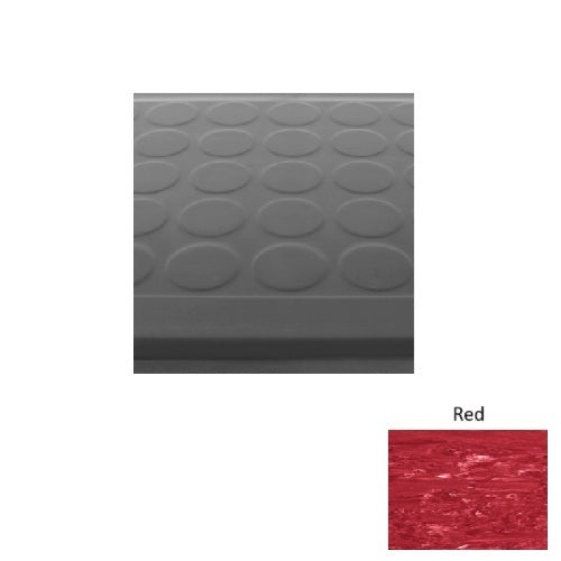 Marbleized 92 Red Low Profile Raised Circular Rubber (Sq) Stair Tread - Textured