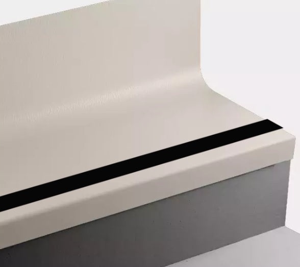 Johnsonite Canvas Hammered Rubber Stair Tread with Riser