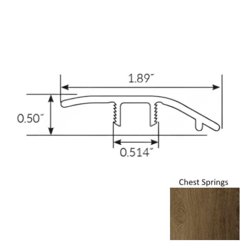 Americano Grande Chest Springs Luxury Vinyl Reducer - Ceramic Bead