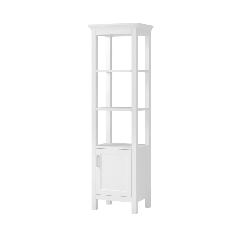 Lawson White Freestanding Wood Linen Cabinet