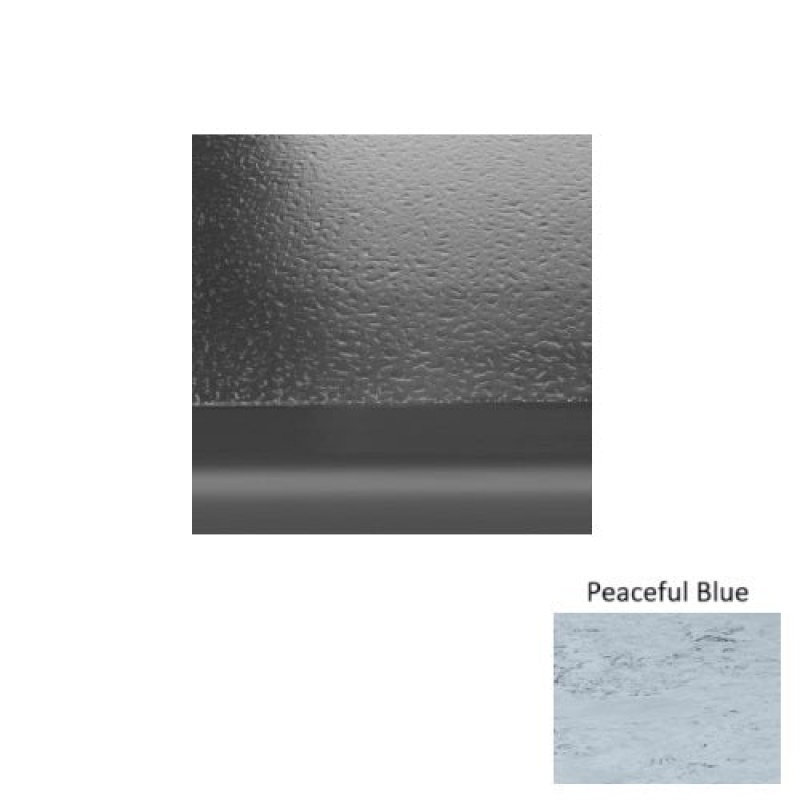 Marbleized 95 Peaceful Blue Hammered Rubber (Sq) Stair Tread With Riser - Hammered