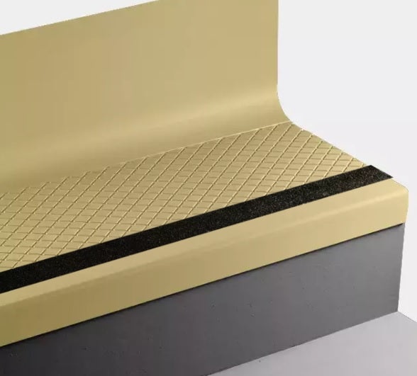 Johnsonite Canary Diamond 19" x 36" Angle Fit Stair Tread with Riser