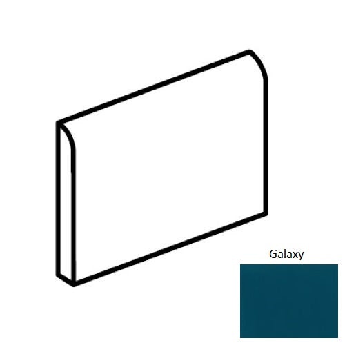 Color Wheel Classic Galaxy Ceramic Wall Trim - 3" X 6" Bullnose 6" Side - Semi Gloss