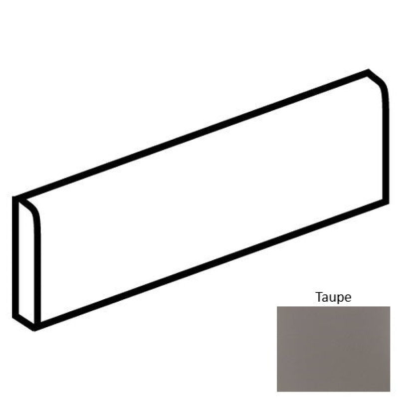 Minimum Taupe Porcelain - 4" X 24" Bullnose