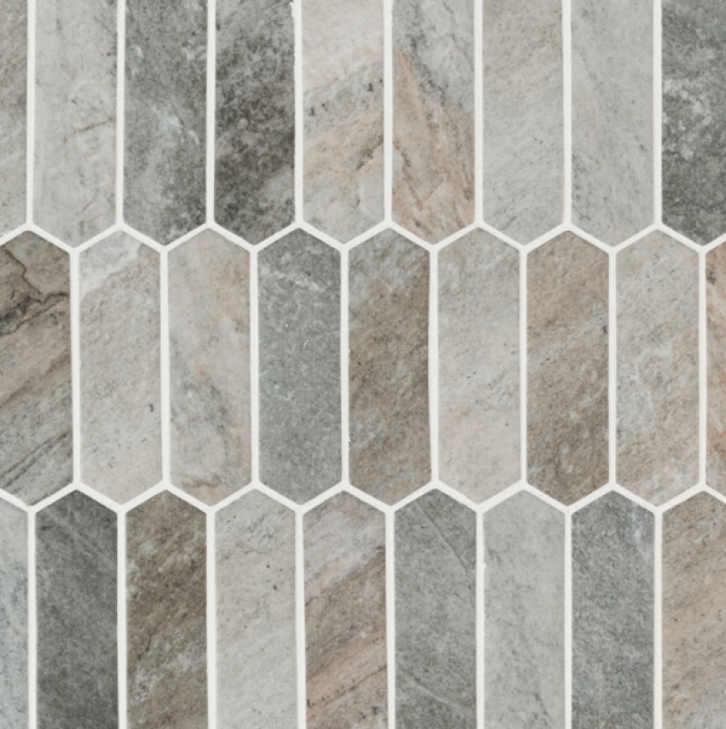 Stonella Glass Mosaic - Picket Fence - Glossy