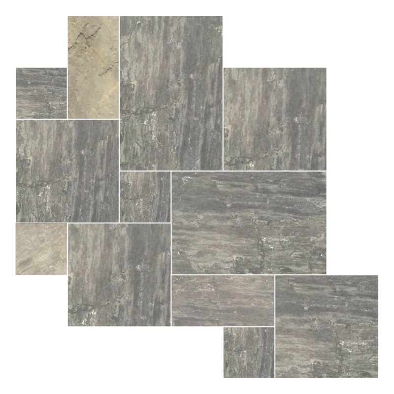 Ebony Black Sandstone Paver Jumbo Pattern
