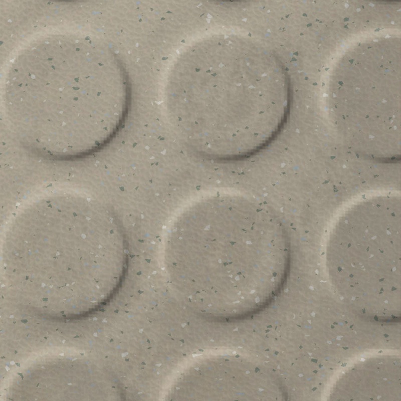 Johnsonite Lake Cour D'alene Raise Round Color Splash Speckled Rubber Tile - Textured - 24" X 24"