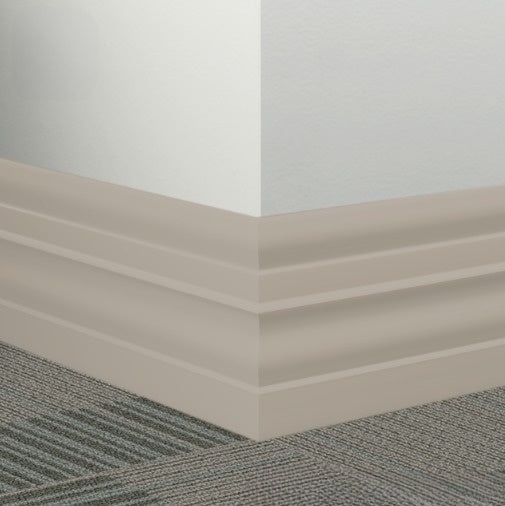 Johnsonite Cement Rubber Millwork Contoured Wall Base - 6" X 96" X 1/4" Attache - Millwork Contoured Wall Base