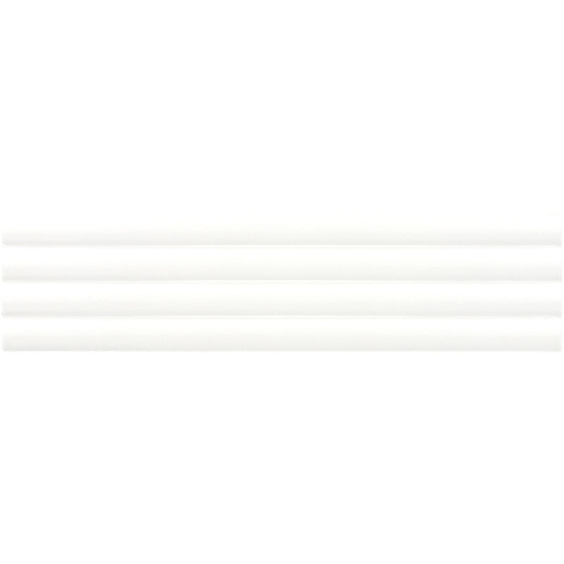 Ridge White Deco Ceramic Tile - Matte - 1.97" X 7.87"