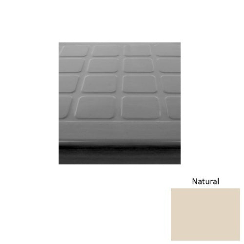 Solid 94 Natural Raised Square Rubber (Sq) With Black Abrasive Strip Stair Tread - Textured