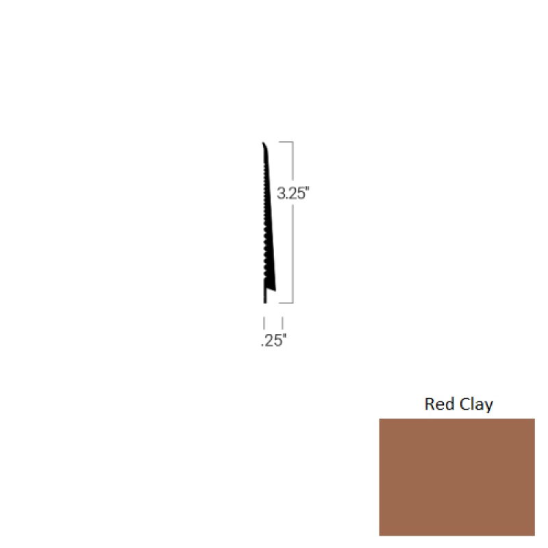 Johnsonite Red Clay Rubber Tightlock Carpet Base