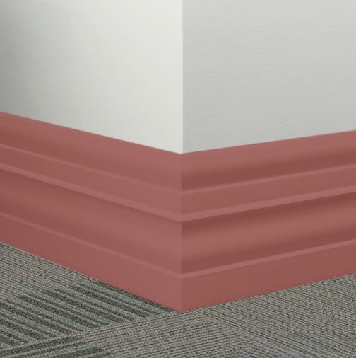 Johnsonite Sailor Red Rubber Millwork Contoured Wall Base - 6" X 96" X 1/4" Attache - Millwork Contoured Wall Base