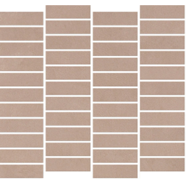 Rigid Clay Brick Microban Ceramic Mosaic - 1" X 3" Offset - Matte