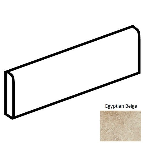 Continental Slate Egyptian Beige Porcelain Bullnose Trim