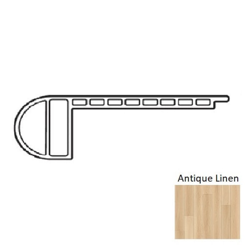 Natural Beauty Lux 7 Webster Antique Linen Luxury Vinyl / Moulding Trim - 4.48" X 94.48" Stair Nose - Urethane