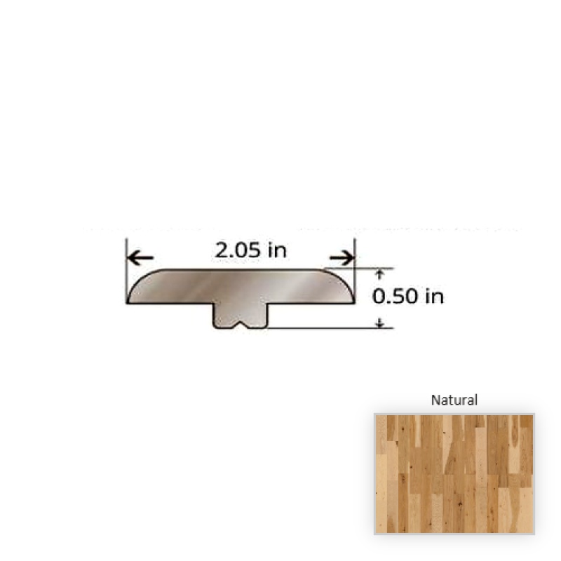 American Traditional Classics Engineered Hickory Natural Hardwood Moulding / Trim - 84.25" T Molding - Smooth Glaze Tek