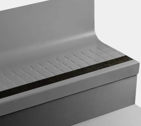 Johnsonite Iron Mountain Raised Square Stair Tread with Riser