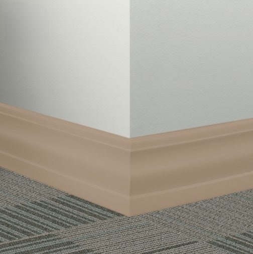 Johnsonite Tannery Rubber Millwork Contoured Wall Base - 4 1/4" X 96" X 3/8" Delinate - Millwork Contoured Wall Base