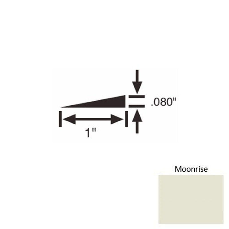 Solid 21 Moonrise Rubber Reducer Strip - 1" X 9 Ft (108") X 0.080"
