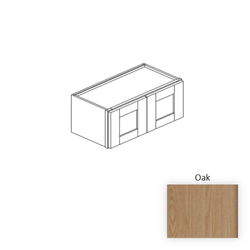 Oak Wood Kitchen Wall Cabinet 30" x 12" x 18"