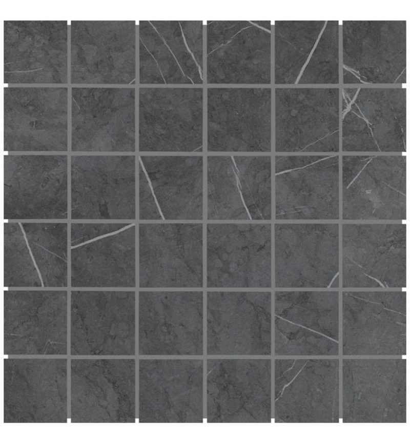 Core Fundamentals Platinum Smoke Straight Joint Ceramic Mosaic - 2" X 2" - Matte