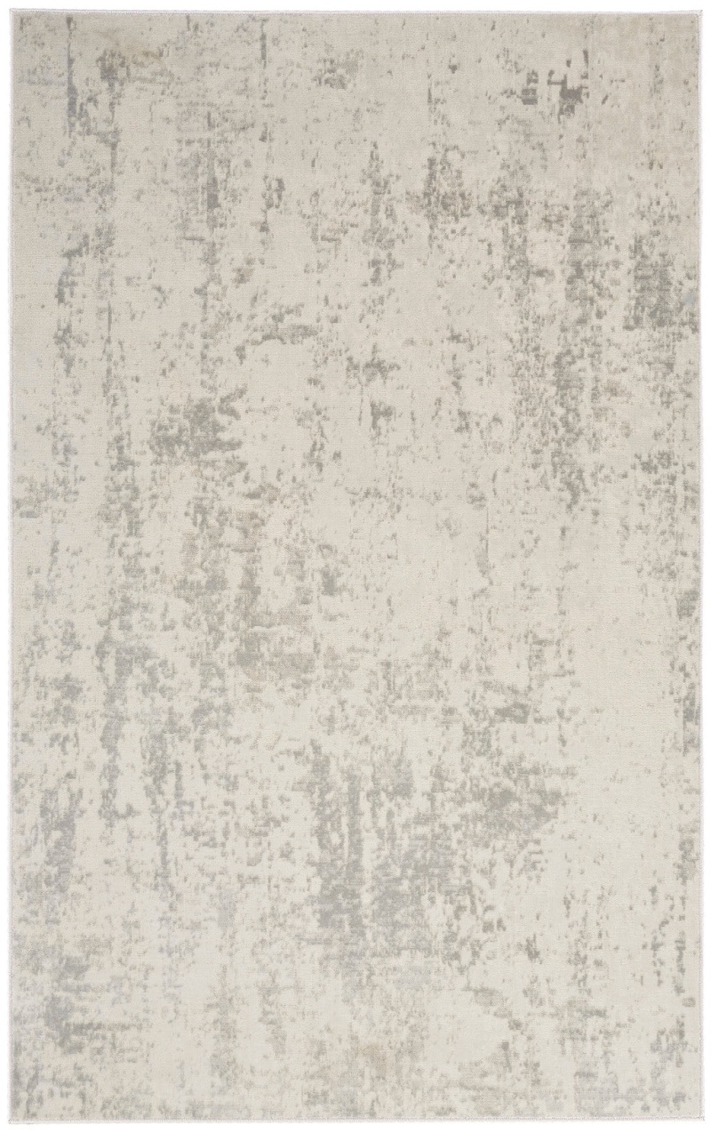 Quarry Qua01 Cream Grey Modern Area Rug
