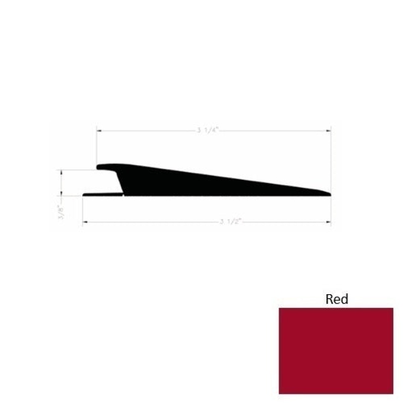 Solid 74 Red Rubber Rolling Traffic Transition