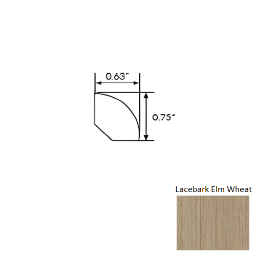 Nugen Xl Lacebark Elm Wheat 94" Quarter Round Trim