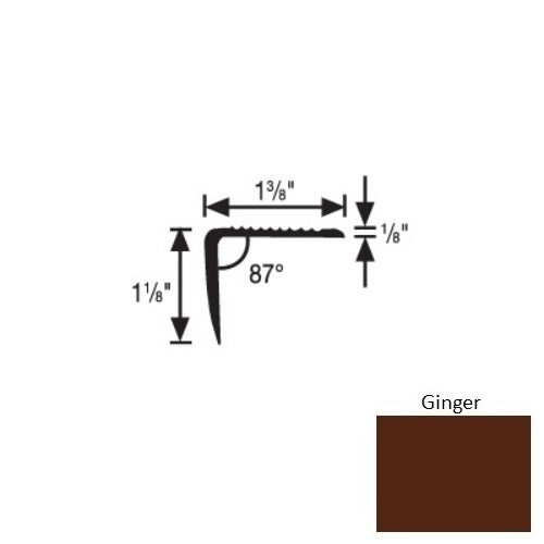 Flextones Ginger Vinyl 189 Top Set Stair Nosing