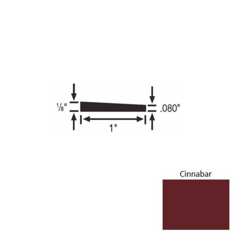 Solid 59 Cinnabar Rubber Reducer Strip