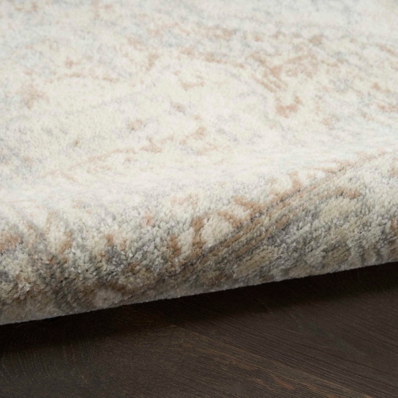 Quarry Beige Traditional Round Area Rug, 5 Ft