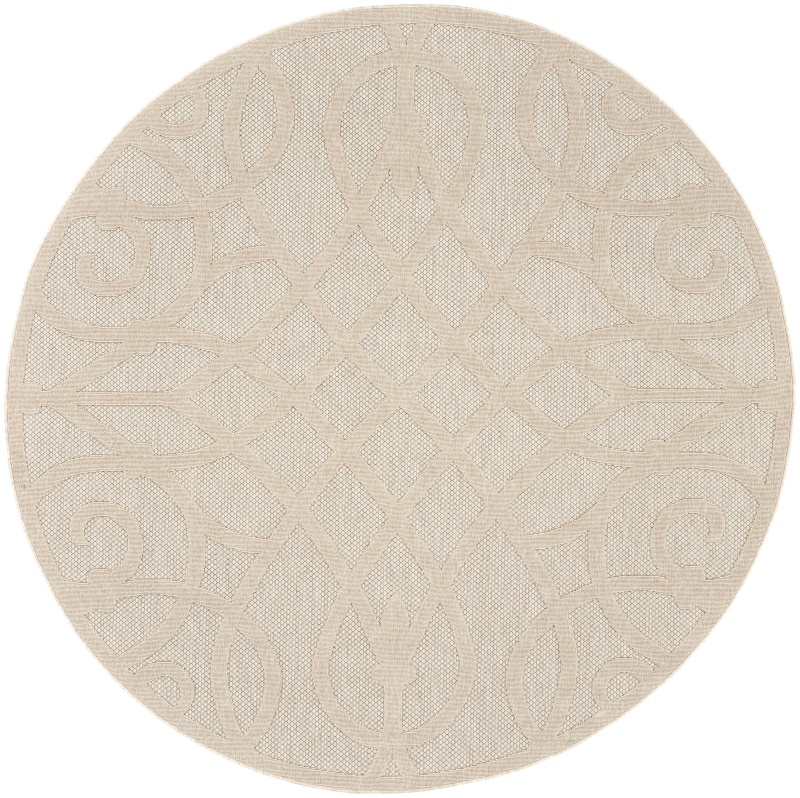 Cozumel Cream Round Farmhouse Area Rug