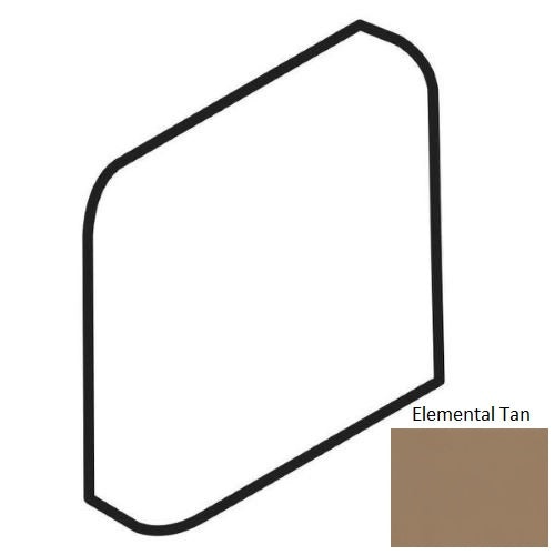 Elemental Tan 2" x 2" Ceramic Radius Bullnose Corner