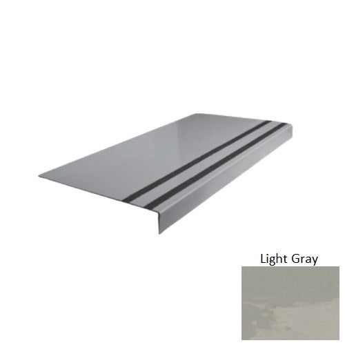 Evolving Styles Creative Elements Light Gray Type 130 Distinct Designs Rubber - 12 1/4" X 72" Stair Tread - Smooth